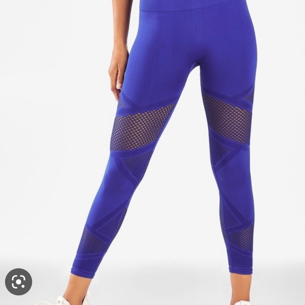 Fabletics - mosaic high waisted legging, royal‎ blue